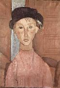Amedeo Modigliani Madchen mit Hut oil painting reproduction